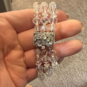 Elegant Silver Crystal Bracelet